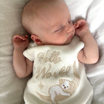 koala_hello_world_summer_short sleeve and short legs soft knitted cotton snaps for nappy changing