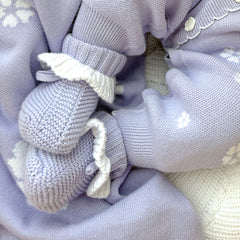Cute Frilly Booties Lavender by Thea With Love