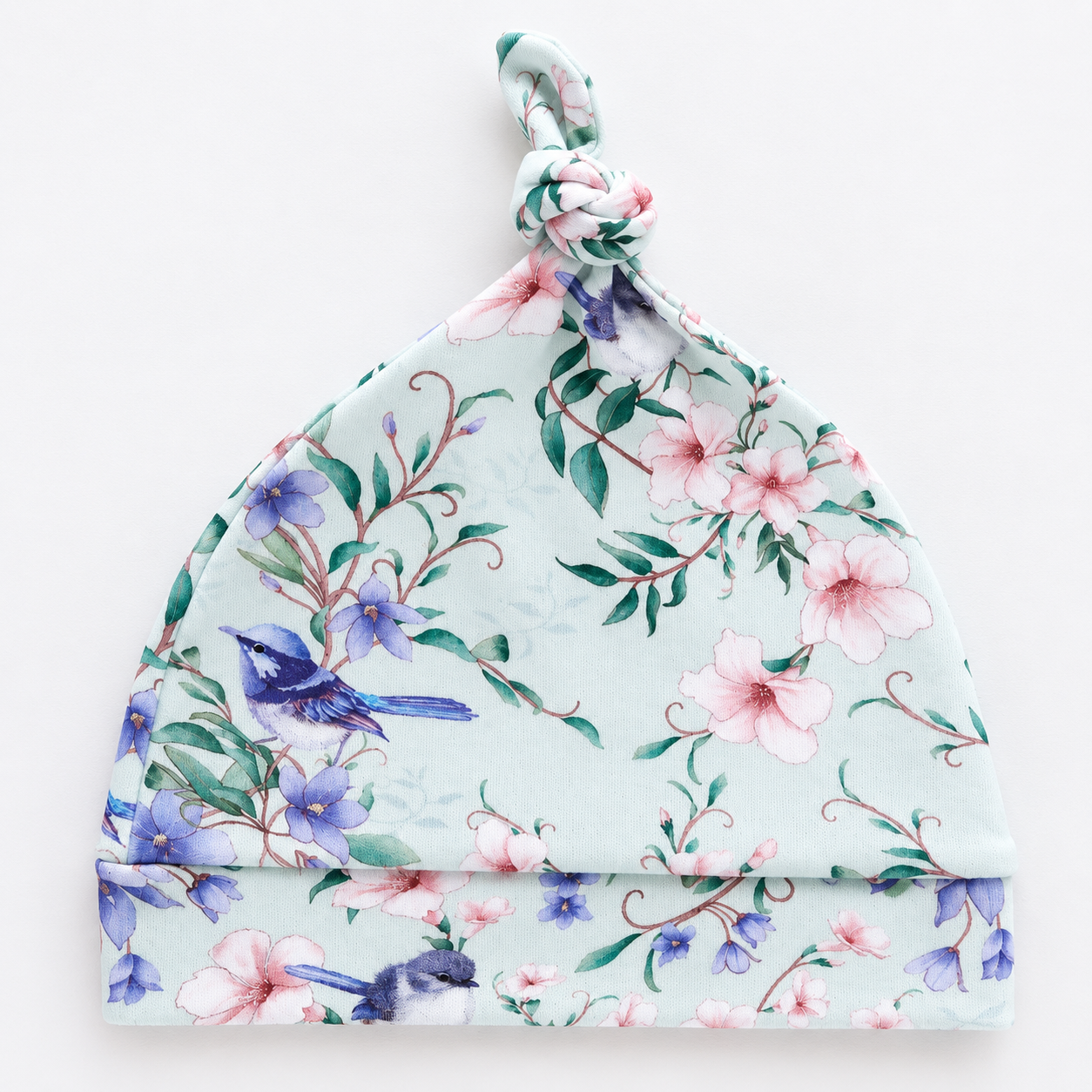 Mint Fairy Wren Beanie by Thea With Love