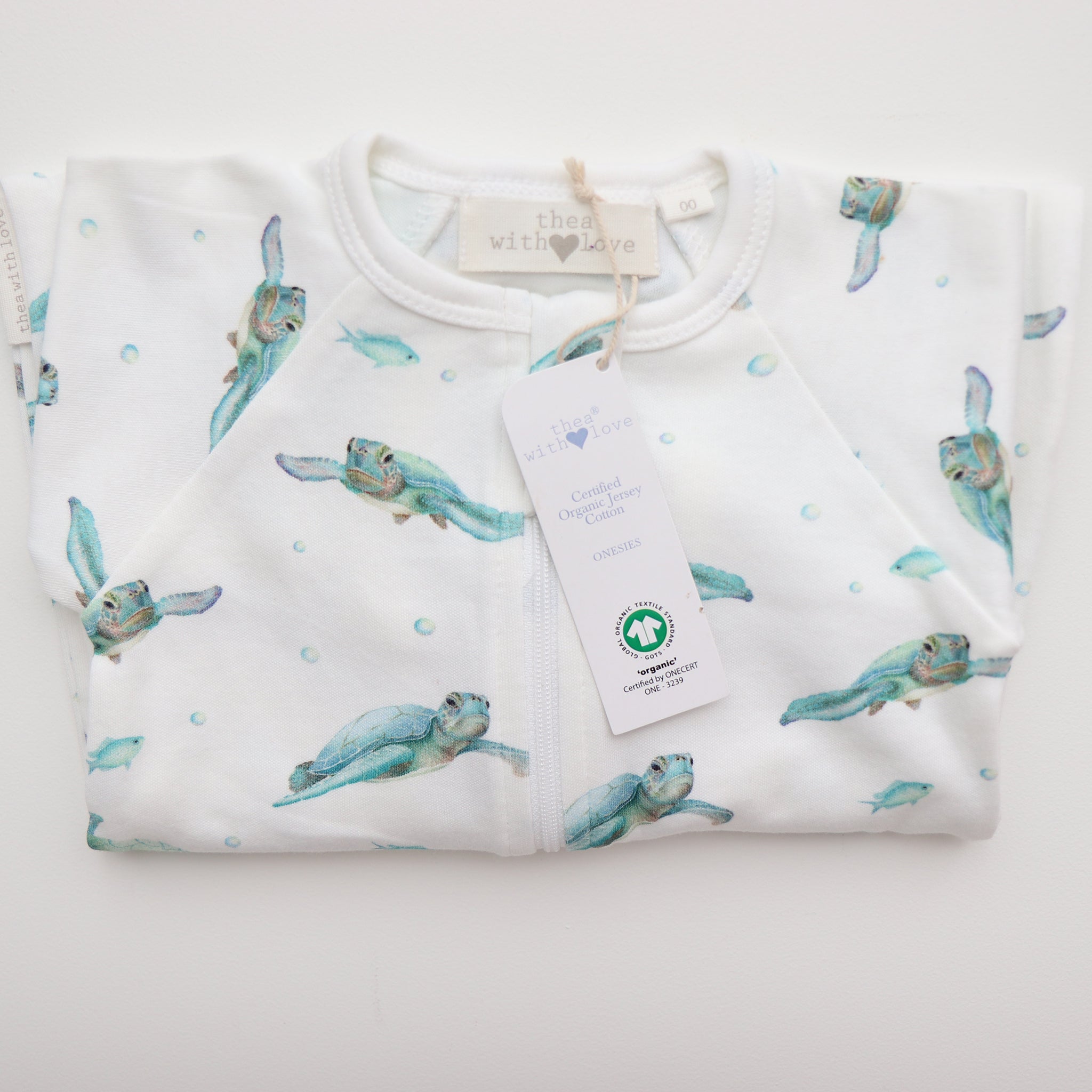 ocean turtle onesie growsuit