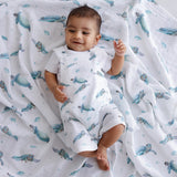 Ocean Turtle Short Leg Overalls