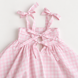 Girls Cotton Dress (2–5 Years) – Pink Gingham | Bubble Hem