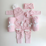 Pretty Pink Gingham Frilly Onesie Growsuit