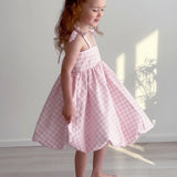 Pink Gingham Bubble Hem Party Dress - Coming Mid November