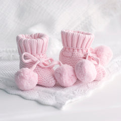 pretty-pink-knitted-booties