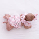 Pretty Pink Gingham Ruffle Playsuit