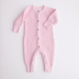 Chunky Knit Pretty Pink Baby Romper