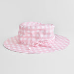 pretty pink gingham sun hat