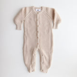 Milky Coffee Knit Romper | 6–12 Months