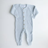 Sky Blue Knit Romper | 6–12 Months