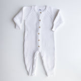 Warm White Knit Romper | 6–12 Months