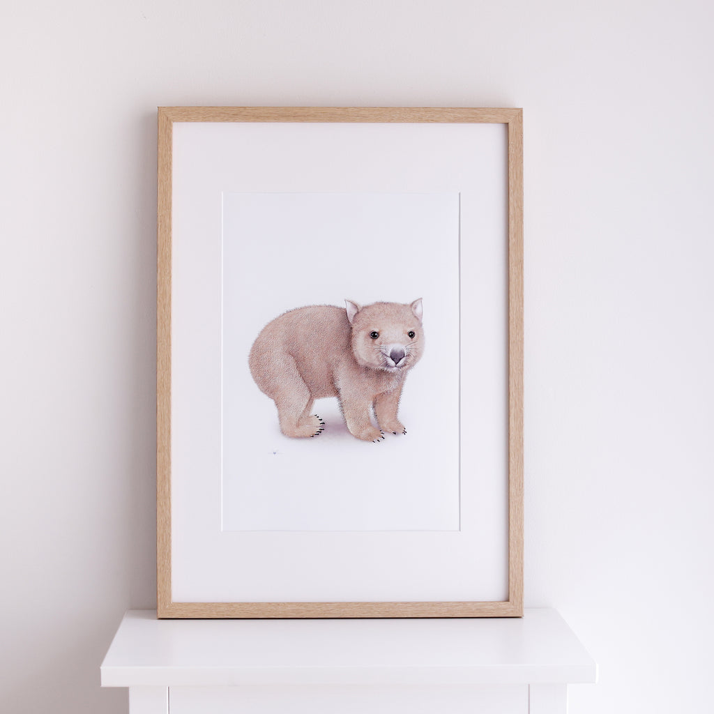 Wombat Nursery Print A4