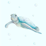 Ocean Turtle (Two) Nursery Print A4