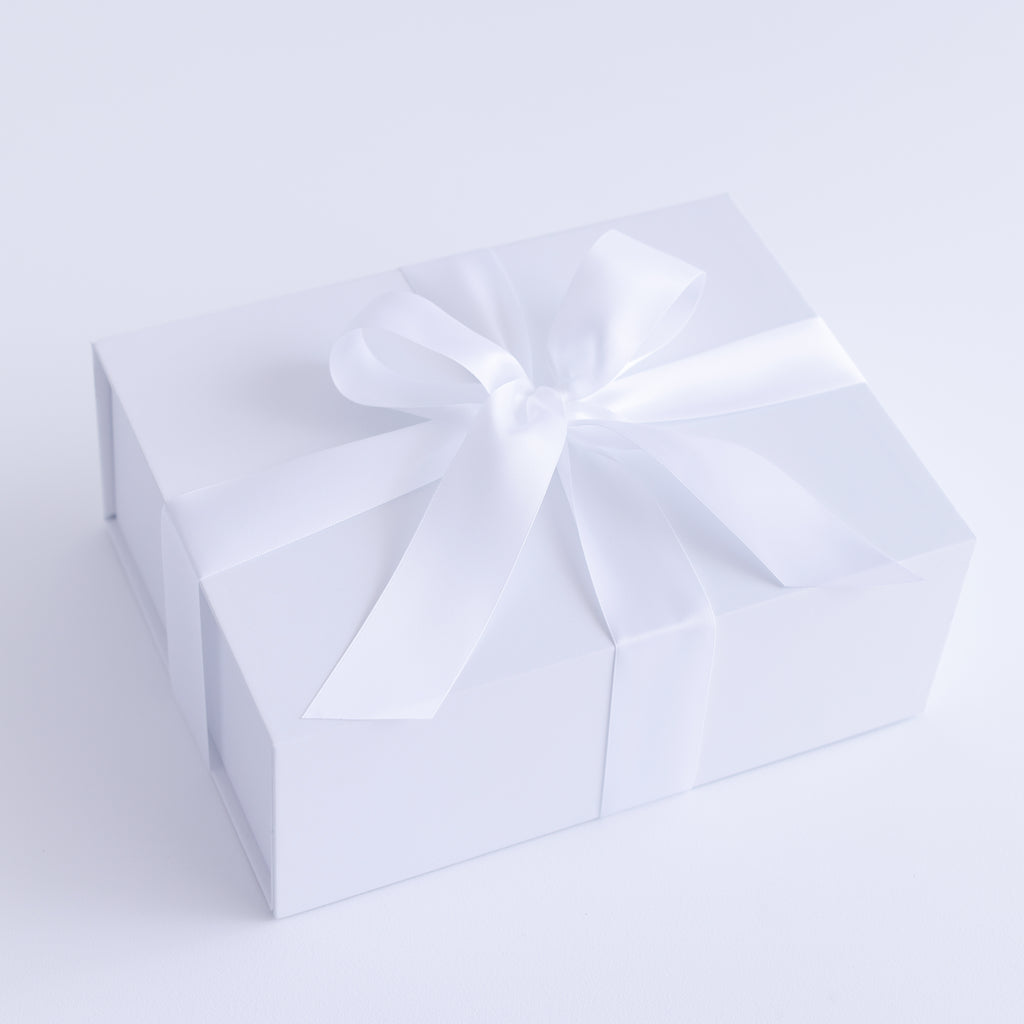 Deluxe Gift Packaging Box - White Ribbon