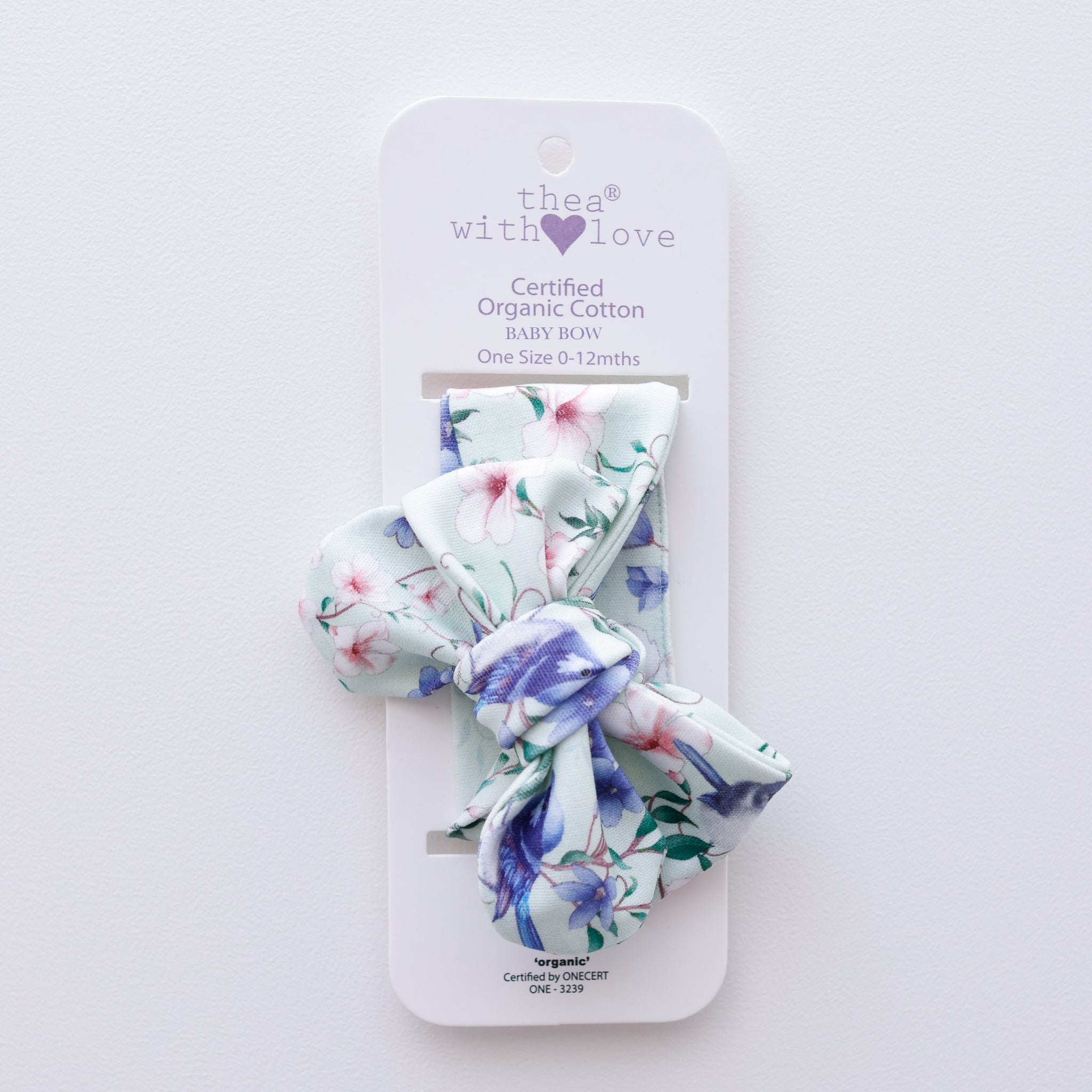 Mint Fairy Wren Baby Bow