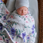 Mint fairy wren organic muslin swaddle 