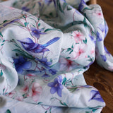 Mint fairy wren organic muslin swaddle 