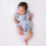 blue fairy wren ruffle playsuit