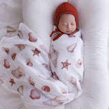 Seashells Organic Muslin Swaddle