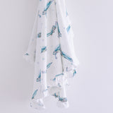 Ocean Turtle Frill Jersey Baby Swaddle