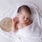 Baby Blanket - Warm White Heirloom Cotton Knit