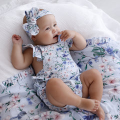 blue-fairy-wren-playsuit with matching bow