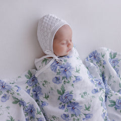 hibiscus muslin swaddle