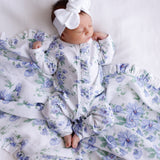 hibiscus frilly onesie with white bow