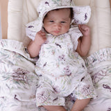 koala-hugs-overalls ad matching sun hat and frilly tshirt