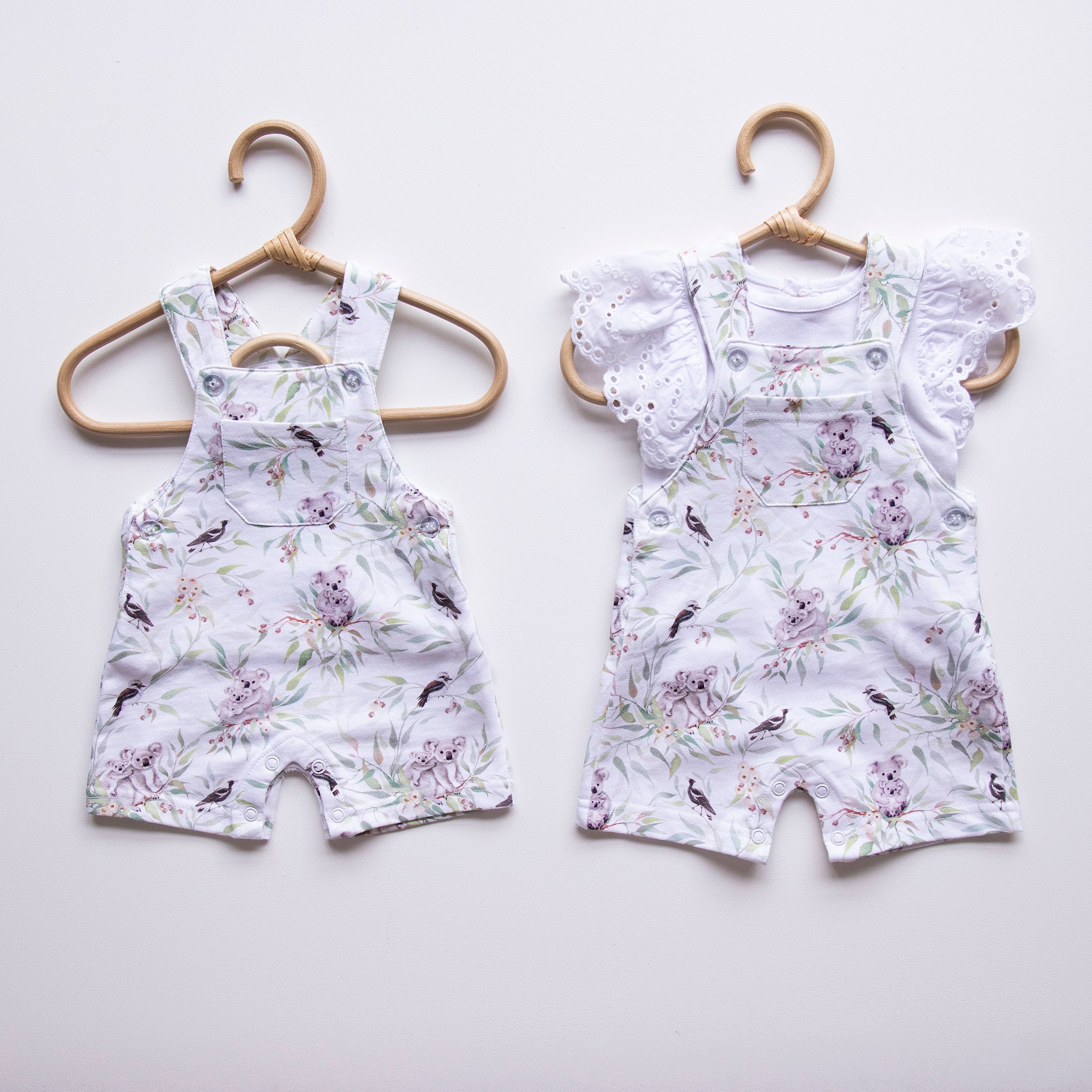 koala hugs pocket overall gender neutral