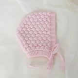Baby Bonnet - Heirloom Cotton Knit Pretty Pink