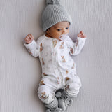 Knitted Baby Beanie - Sage Grey